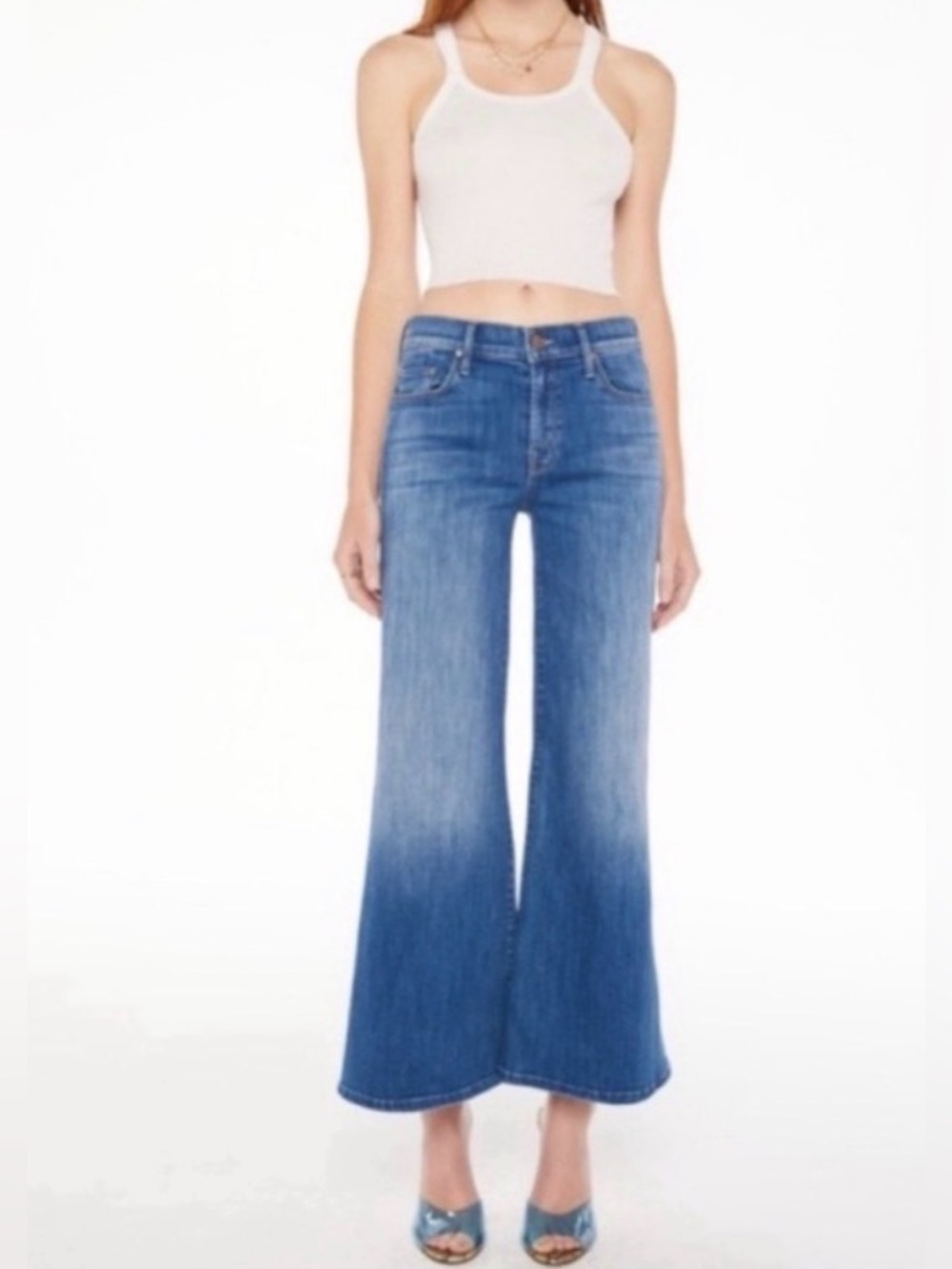 MOTHER The Twister Ankle Jeans Across The Finish Line High Rise Size 25 NWT Chic